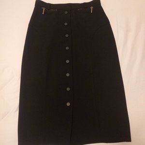 Armani Jeans Black Midi Skirt Size S